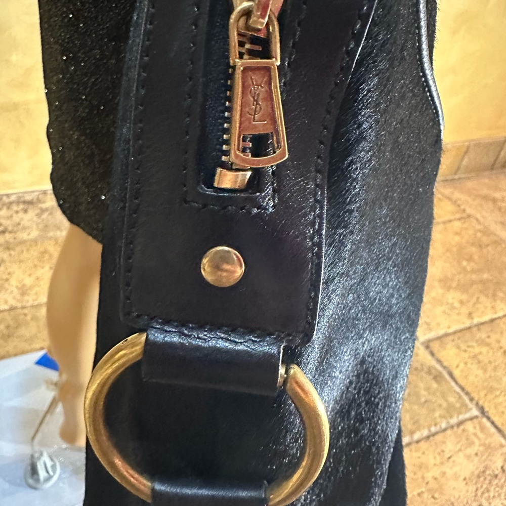 Gorgeous Yves Saint Laurent Black Pony Hair Large Muse Bag - Picture 13 of 16